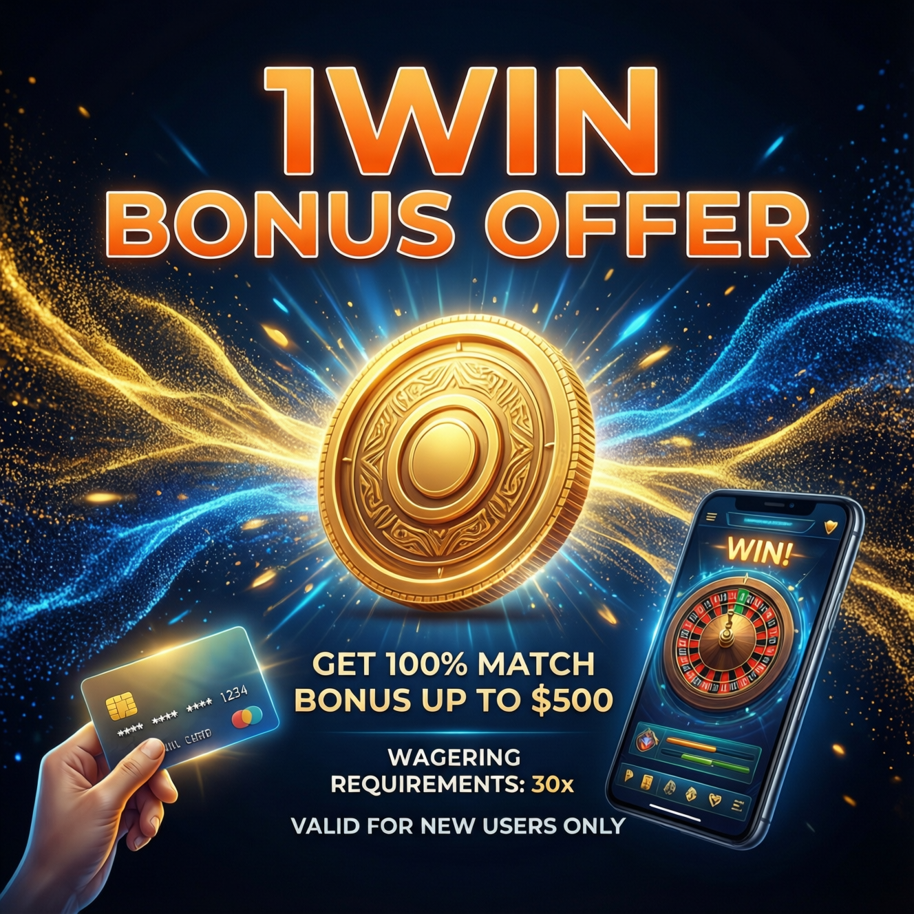 Приветственный бонус 1win - до 500% на первый депозит